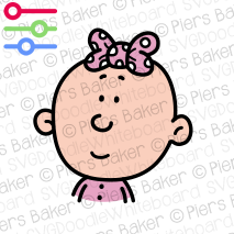 BabyChildDiversityKidGirlFemaleBowSweetCuteToddlerSmileHappyYoungYouth.png