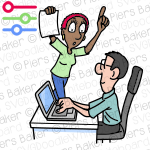 BlackWomanAlertReportDocumentLetterpaperworkBossManagerColleagueLaptopComputer.png