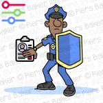 PolicemanSecurityCopDateProtectionShieldClipboard.png