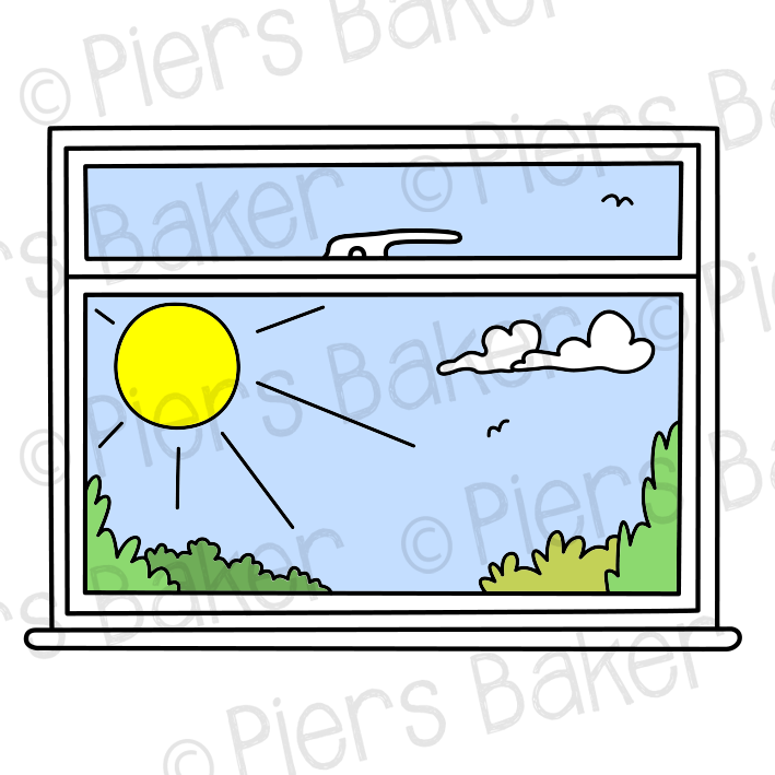 WindowSunnyCloudsSkySummerView.png