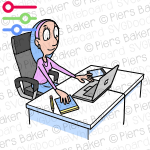 DeskWomanSittingWorkplacePrepareCalmRelaxedOrganisedNotebookLaptopComputerPhoneMobileCell.png