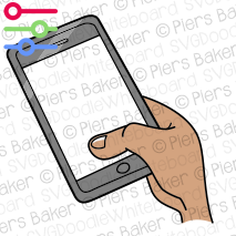 BlackFemaleHandHoldMobileCellPhone.png