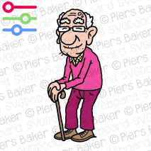 GrandadGrandfatherAgedPensionerOldManWalkingStick.png