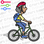 BicycleCyclistPedalDiversityBlackWomanEnvironmentalCommuterHealthyexerciseSportCrashHelmetRucksackBackpack.png
