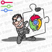 FakeBrowserGoogleChromeExtensionCrookScammerHackercriminalJigsawPieceCheatBaddieThiefPunkGrinStealPhishingFraud.png