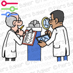 ScientistsEngineersInspectionMagnifyingGlassTestStudyWhiteCoatsClipboardTicks.png