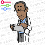 BlackDoctorMedicHealthcareMedicineClipboardPatientNotesiPadTabletInputDataInformation.png