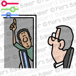 ManReportTellBossManagerColleaguesWorkplaceComplianceHRQuestionHandUpPointFingerOffice.png