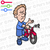 BoyKidChildToddlerBicycleBikeInfantRideGestureHandTalkingAngryAnnoyedGrumpy.png