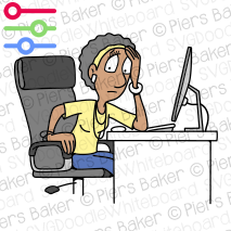 BlackDiversityWomanWorkplaceDeskStressedComputerHandHeadWorriedWorryConcerned.png