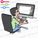 ManDesignerComputerSoftwareWorkplaceDesktopArtistPhotoshopCreatorOnline.png