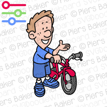 BoyKidChildToddlerBicycleBikeInfantRideGestureHandTalkingHappy.png