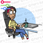 MayaDeskHappyRelaxedCoffeeWorkplaceComputerLaptopClosedFinishedCompleteEndChair.png