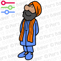 SikhManLookingUpwardsStareSkyHighSeeWatchWitnessTurban.png