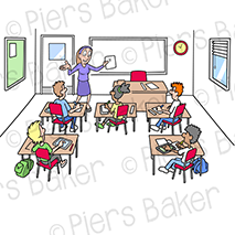 ClassroomChildrenSchoolEducationTeacherLessonLearningKnowledgeDesks.png