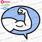 SpeechBubbleMuscleArmBicepStrongPowerfulTalkSayBoast.png