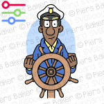CaptainSailorBlackManCapSteeringWheelNavigateNavigationAdmiralPirate.png