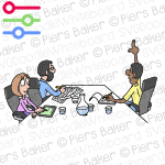 PeopleSittingBoardroomTableWorkplacemeetingRaiseFingerQuestionListenCollaborationteamworkColleaguesDepartment.png