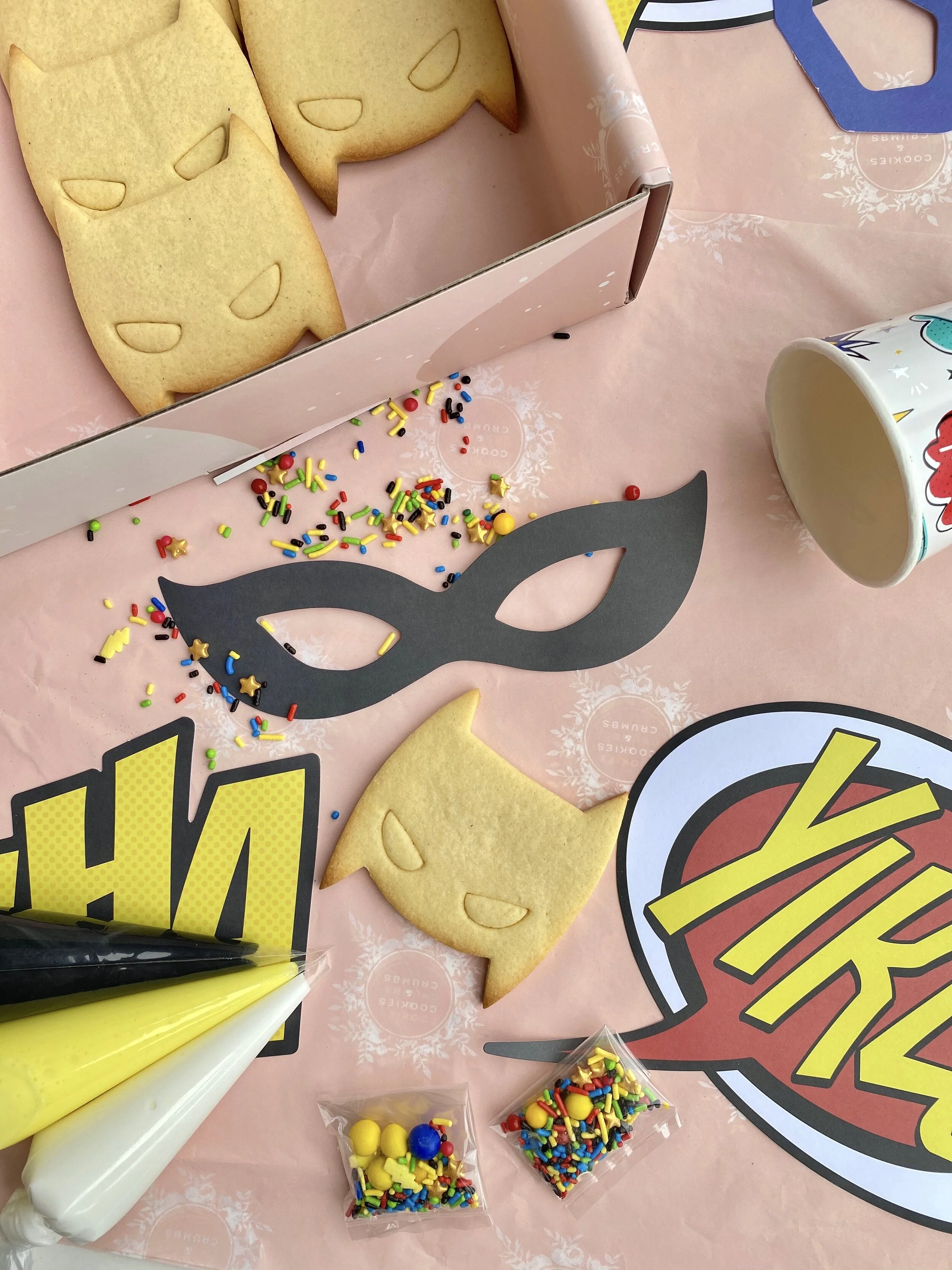 DIY BOYS SUPERHERO cookie kit