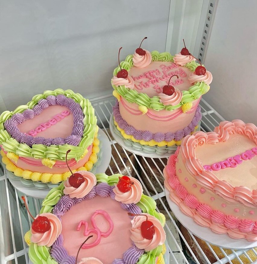 I just neeeeeed caaaaake!!!! I feel so vintage cake collection all in one fridge &bull; oh my how I love these beauties! 🌈💓🥳🍰