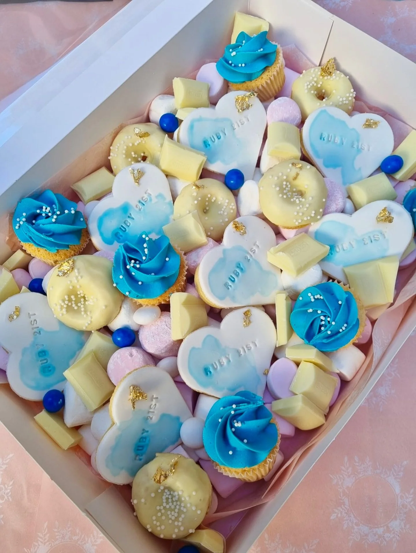 Friday nights are made for pretty desserts and big celebrations 💙✨ Happy 21st Ruby! Here&rsquo;s to sweet memories and even sweeter bites! 🎉🎉🎉

#21stCelebration #SweetLife #BirthdayVibes #DessertBox #BirthdayTreats #FridayFeels #PartyDesserts #Ca