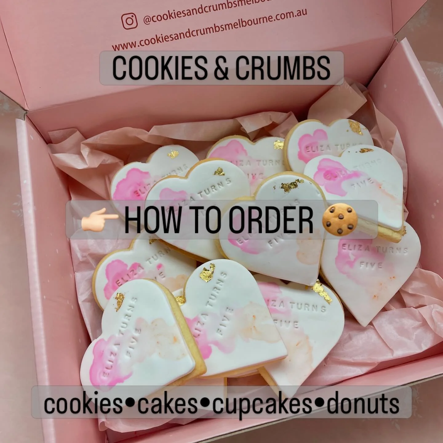 HOW TO ORDER 🍪
Swipe right for the steps 👉

#customcookiesmelbourne #customcupcakes 
#melbournebakery #customcakes