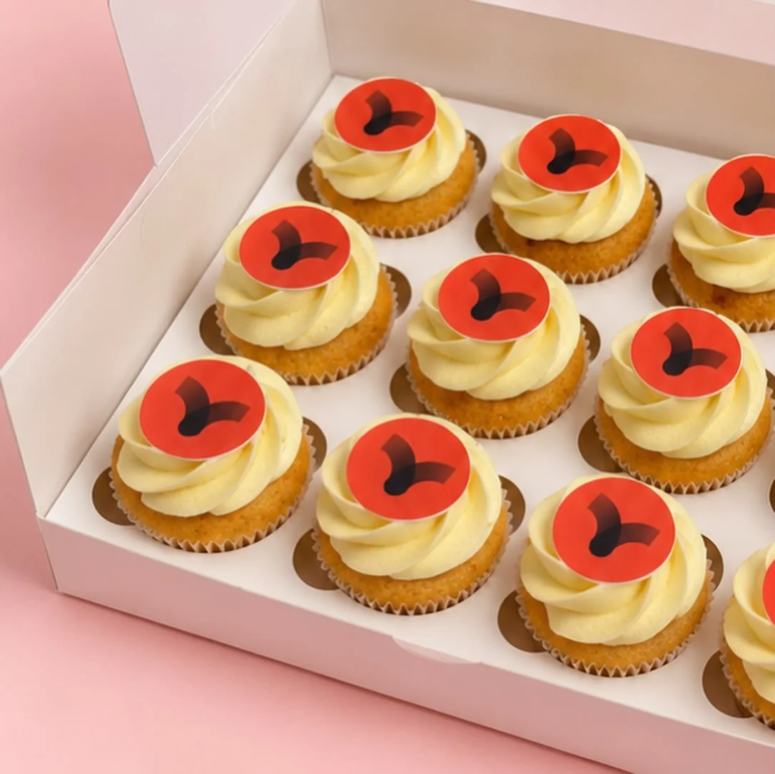Bringing brands to life, one sweet bite at a time. ❤️ @innovationvictoria 

Custom logo cookies and cupcakes created for Innovation Victoria-the perfect way to elevate an event, launch, conference or corporate celebration. Individually handcrafted, b