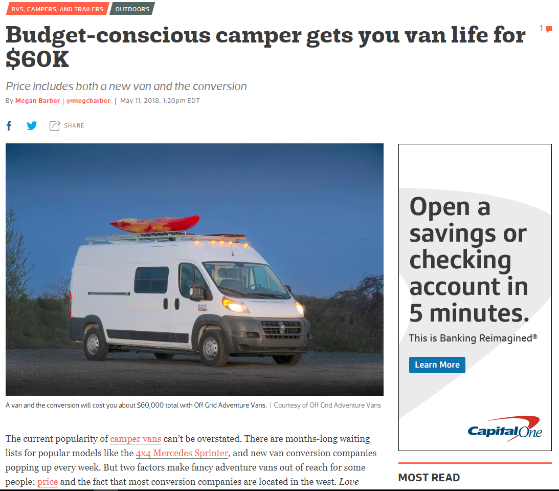 new van cost