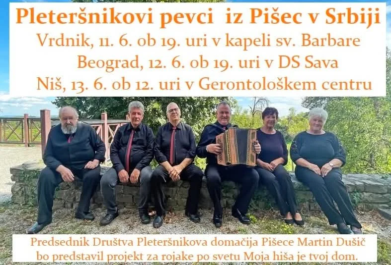 Gostovanje muzičara iz Pišeca iz Slovenije i predstavljanje projekata Moja hiša je tvoj dom i Od Maksa do faksa u Društvu Sava, 12.6. u 19h