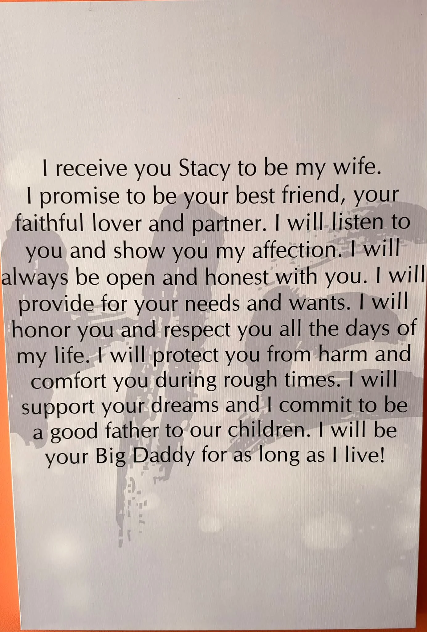 Stacy Alexander, have I lived up to these vows? ❤️💍

#MaritalVows #LoveAndCommitment #Marriage

Designed by Kenosis Design Innovations