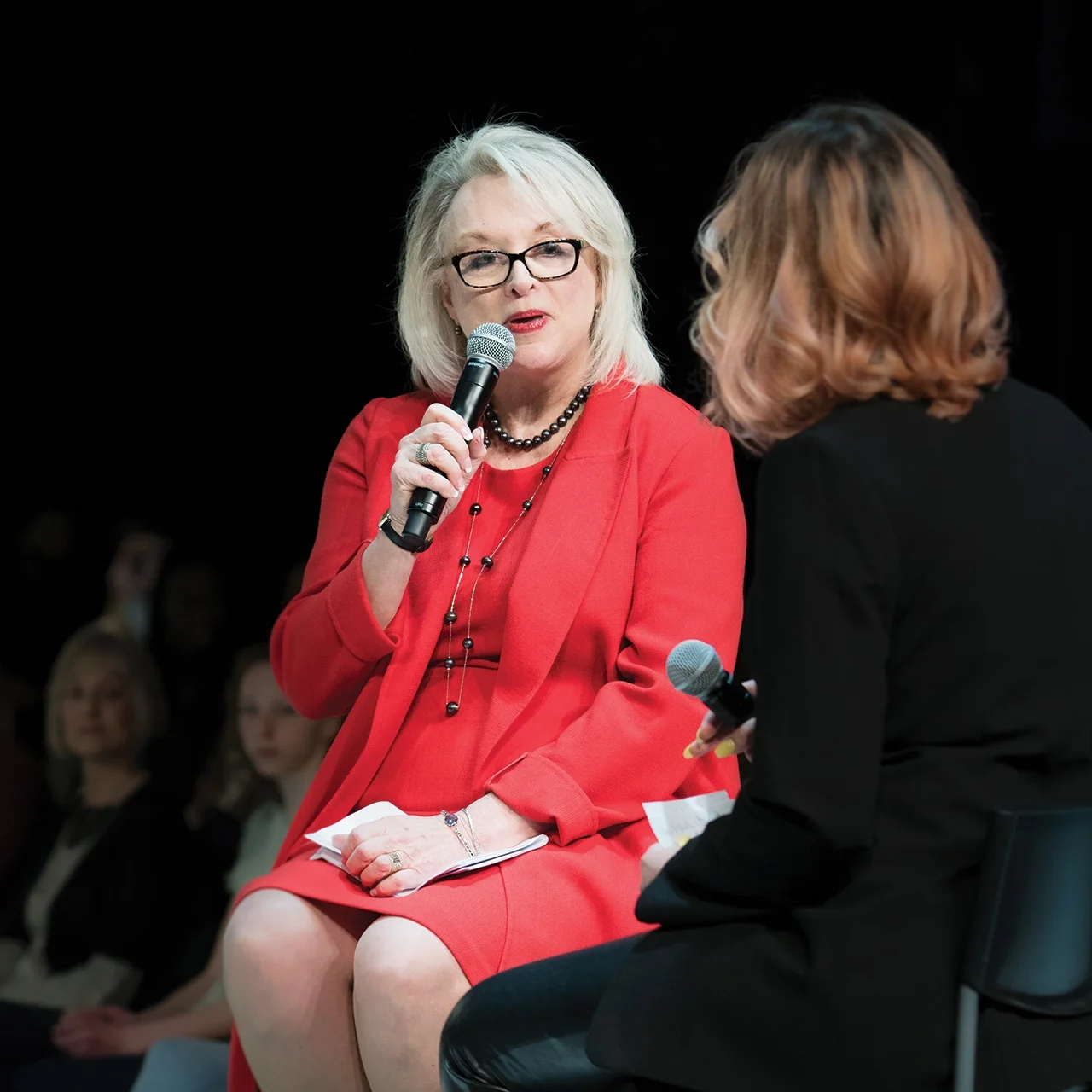 Style Show keynote speaker Margery Krevsky-Dosey, founder and owner of Productions Plus – The Talent Shop, provided a glimpse of real-world business strategy as she told students about the close ties between fashion and automotive design.