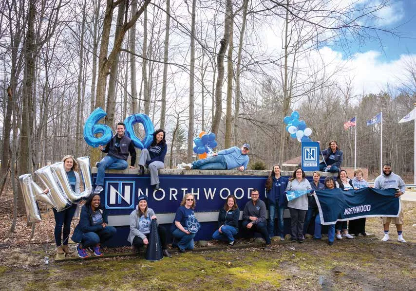 On March 23rd, Northwood celebrated the 60th anniversary of its founding. Faculty and staff marked the occasion with balloons, NU garb and a photoshoot.