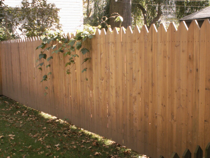 Single Sided Custom Cedar Fence