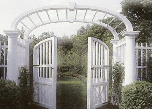 White garden doorway