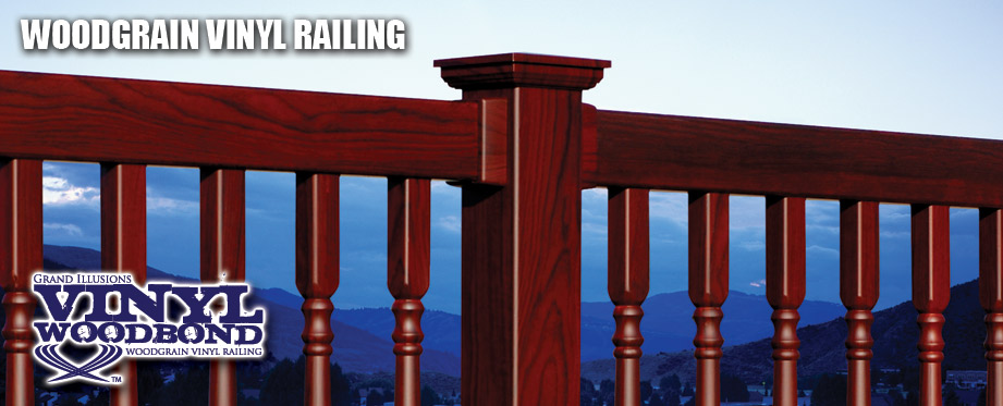 Wood Grain Vinyl Railing