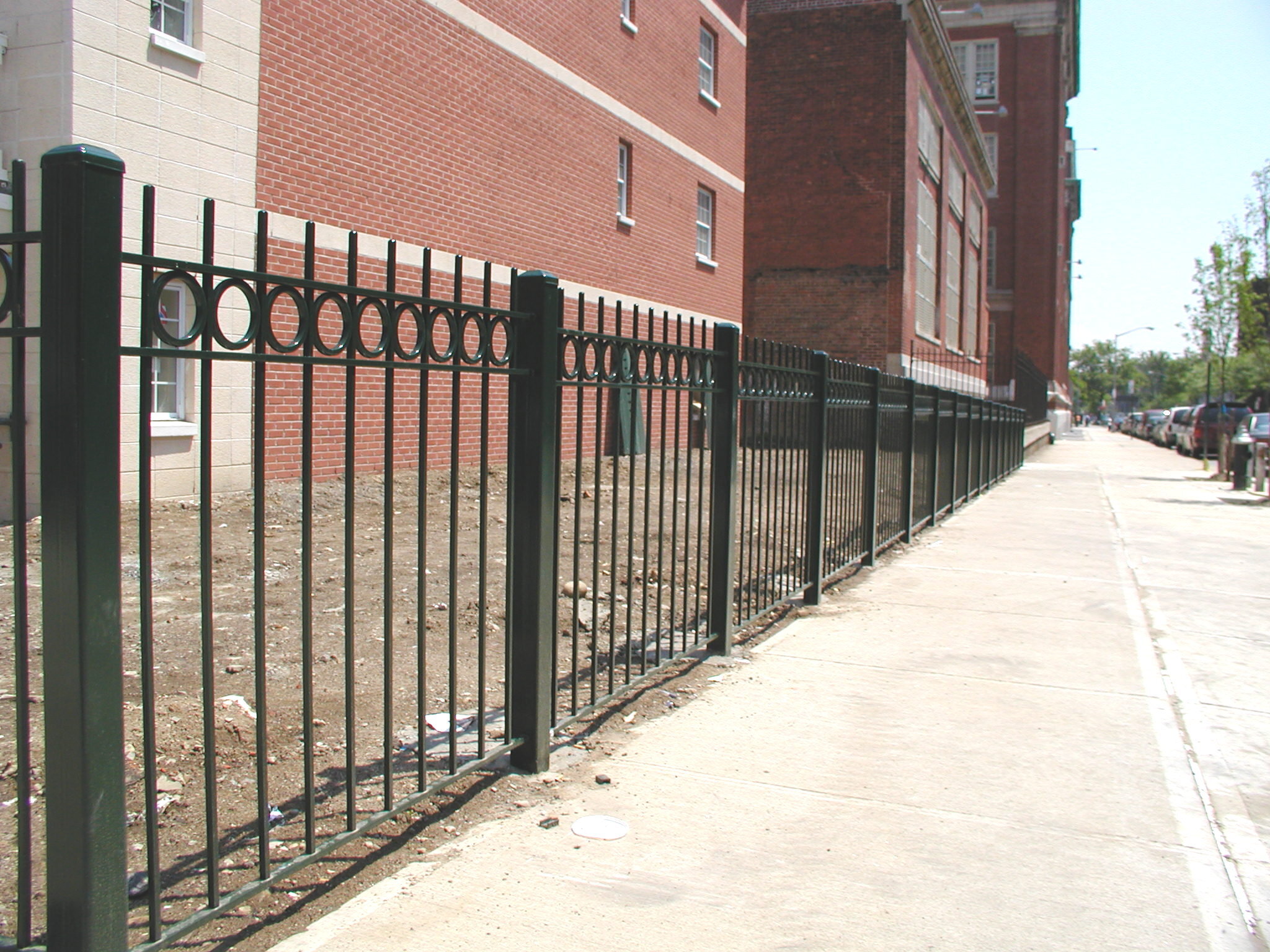 Solid steel fence 