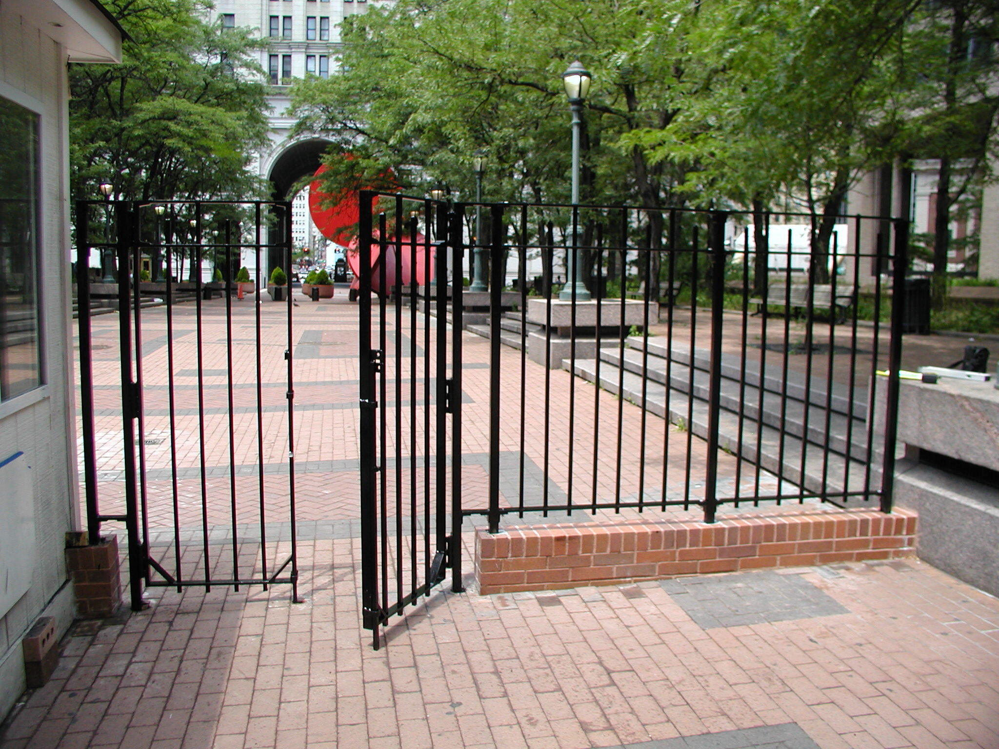 4-foot solid fence, 2-inch solid double post and walkgate