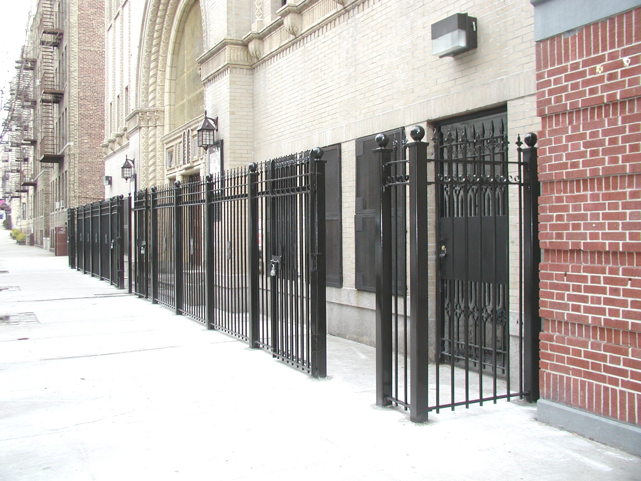 6-foot heavy bar fence and 4 entry gates