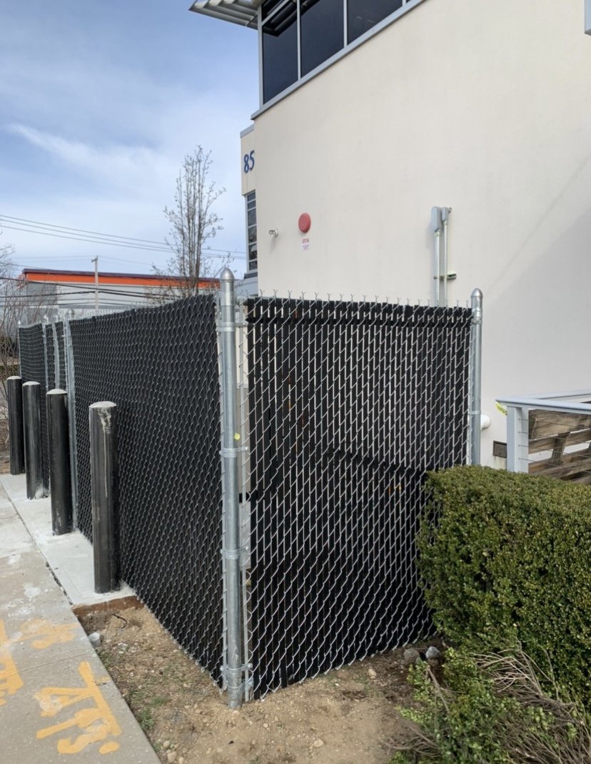 Chain Link Fence with Slats