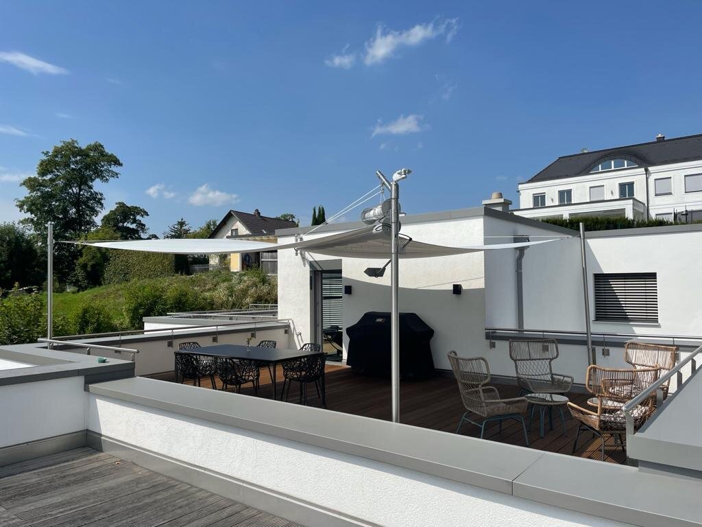 Sonnensegel für die Penthouse Dachterrasse — Sonnensegel und