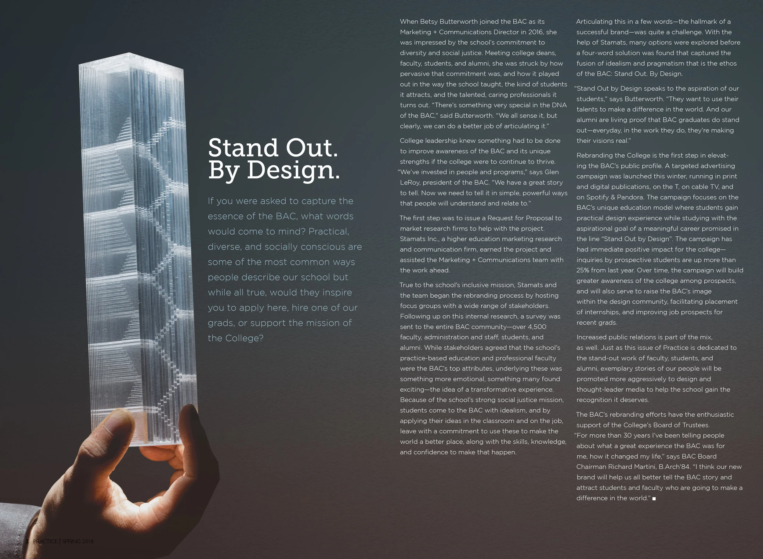 Stand Out. By Design.