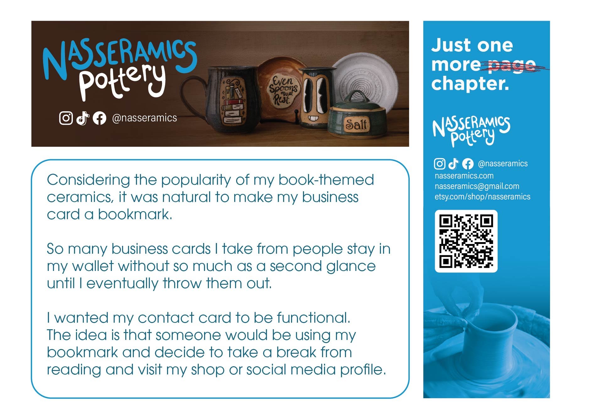 Nasseramics Bookmark/Business Card