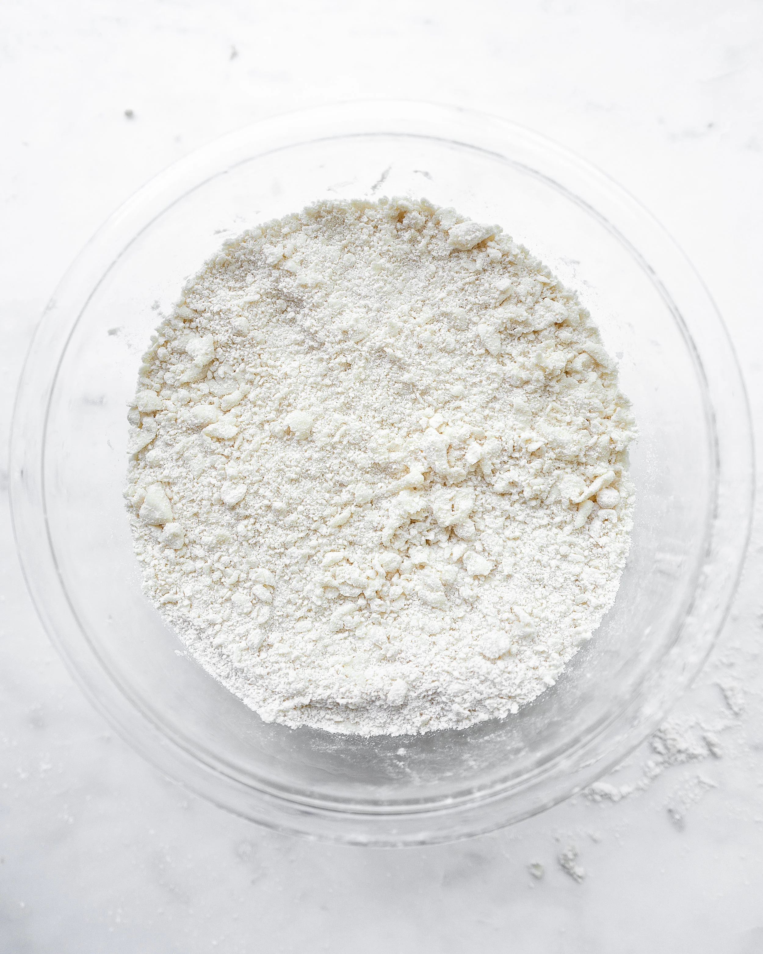 2. Coarse-meal pieces after using pastry blender