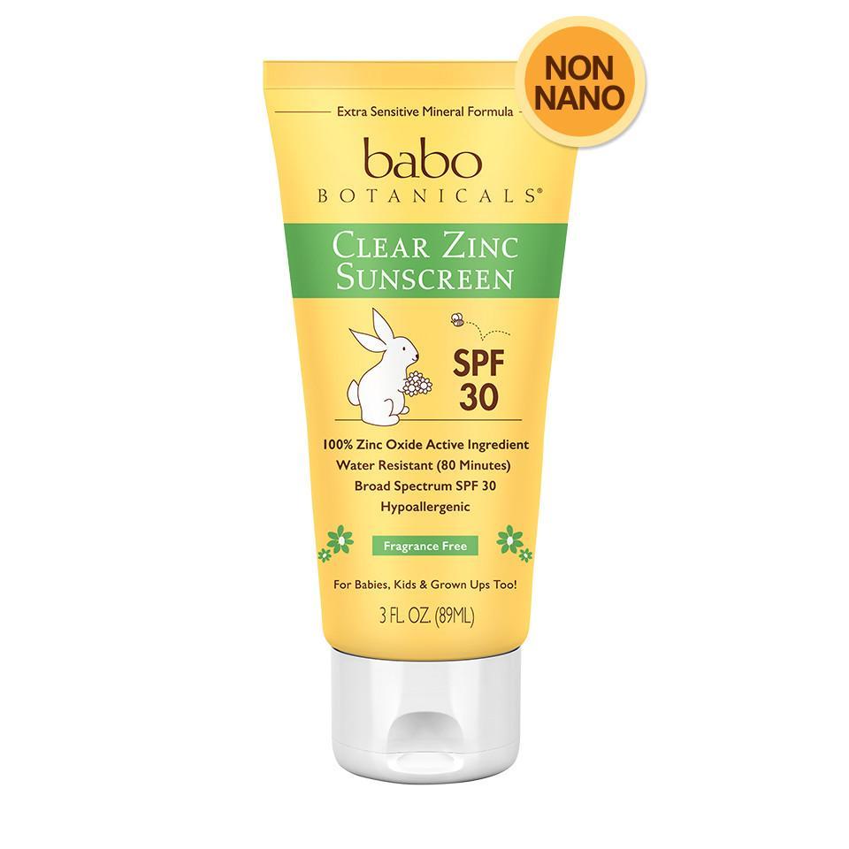 Babo Botanicals Clear Zinc SPF 30 Sunscreen available at The Greenway Shop (use code DRCOURTNEY15 to save 15%)