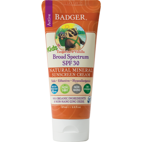 Badger SPF 30 Kids Sunscreen available at The Choosy Chick
