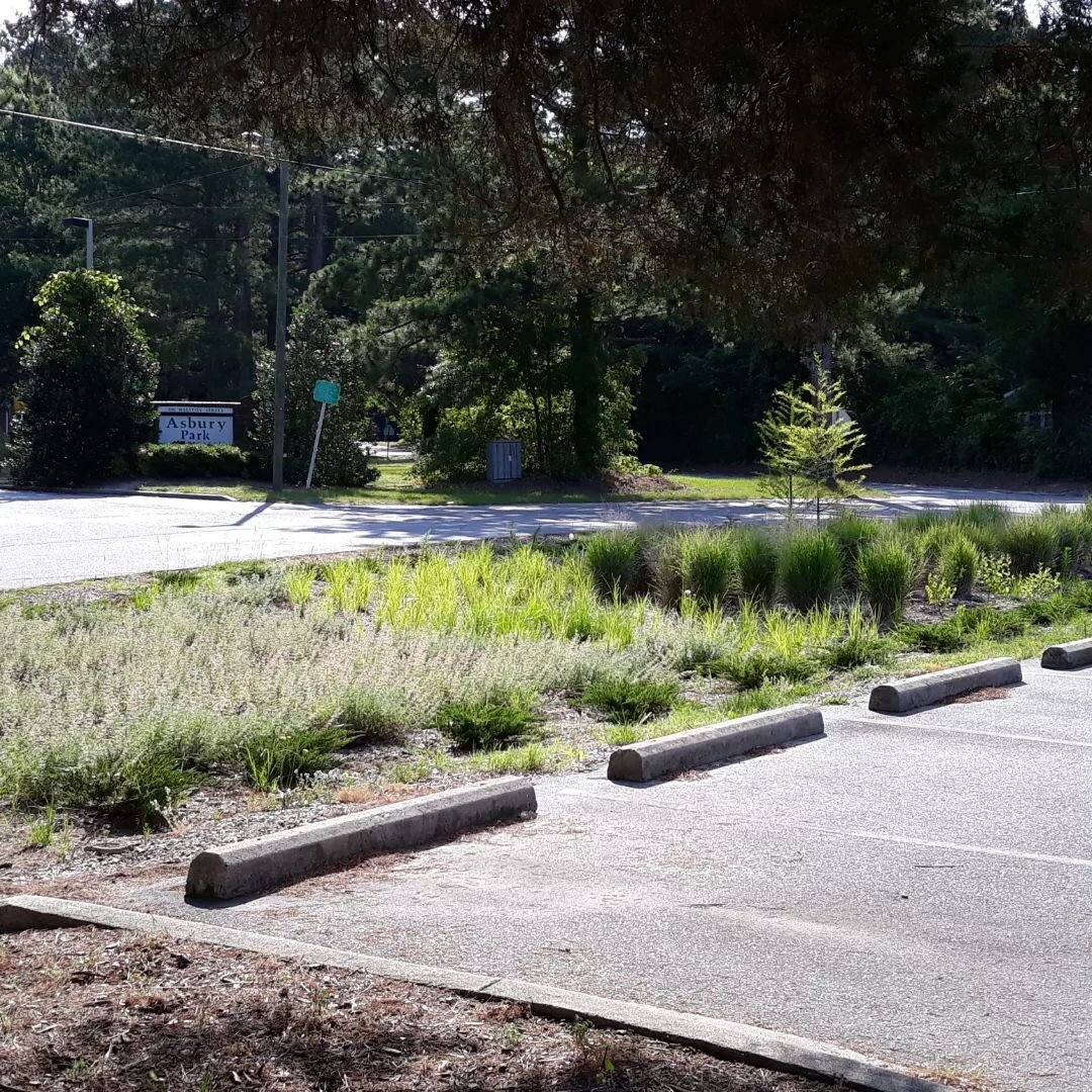 What a great morning reaffirming the lab's commitment to community and partner success through a volunteer maintenance day at Princeville Elementary. A little less than one year since planting, each #raingarden is coming into its own. Its soooooo dry