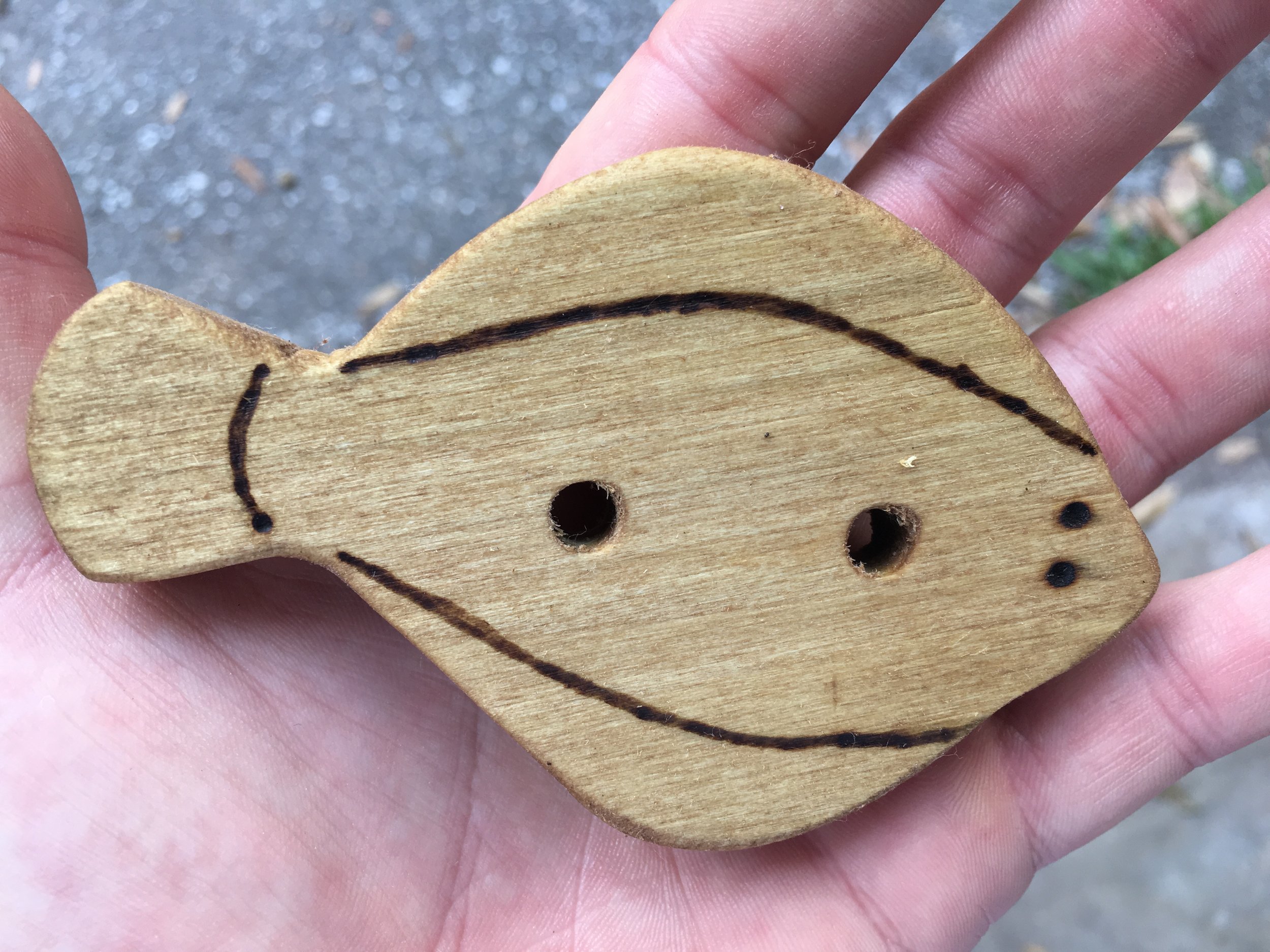 Stringer Lock - Flounder, Wood