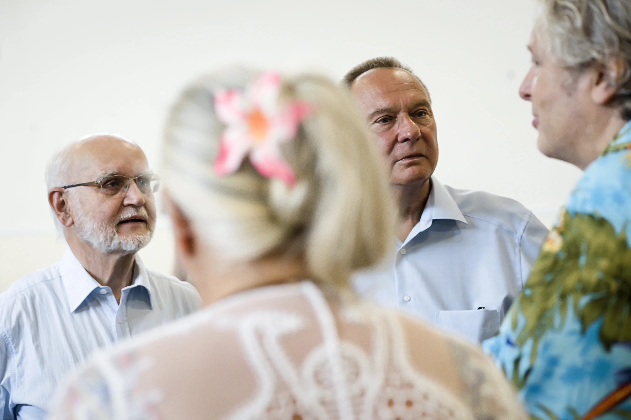 (v.l.n.r.) Prof. Dr. Dr. h.c. Friedrich Glasl, Insa Sparrer, Franz Huber, Prof. Dr. Matthias Varga von Kibéd