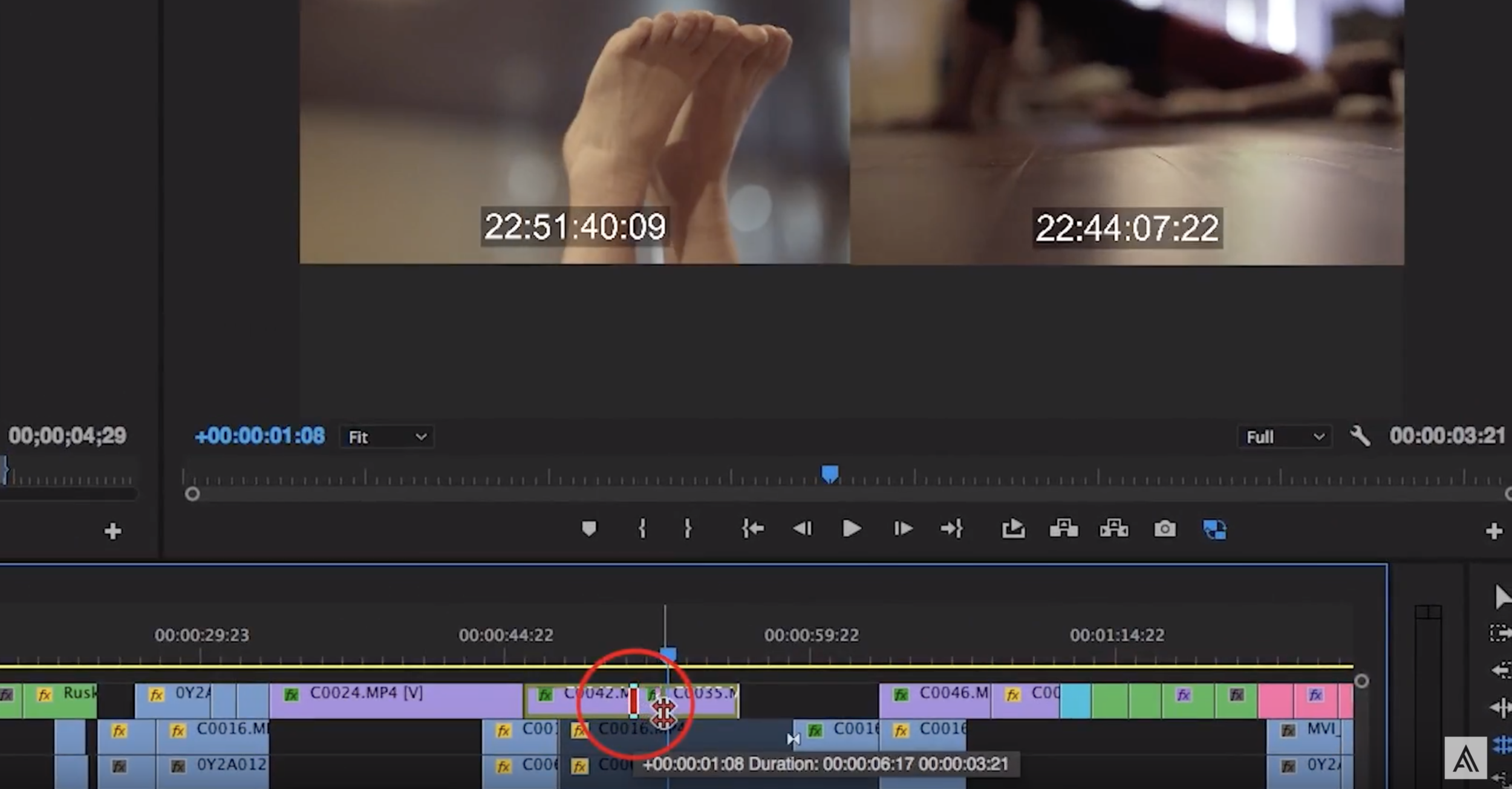 adobe premiere pro split clip keyboard shortcut