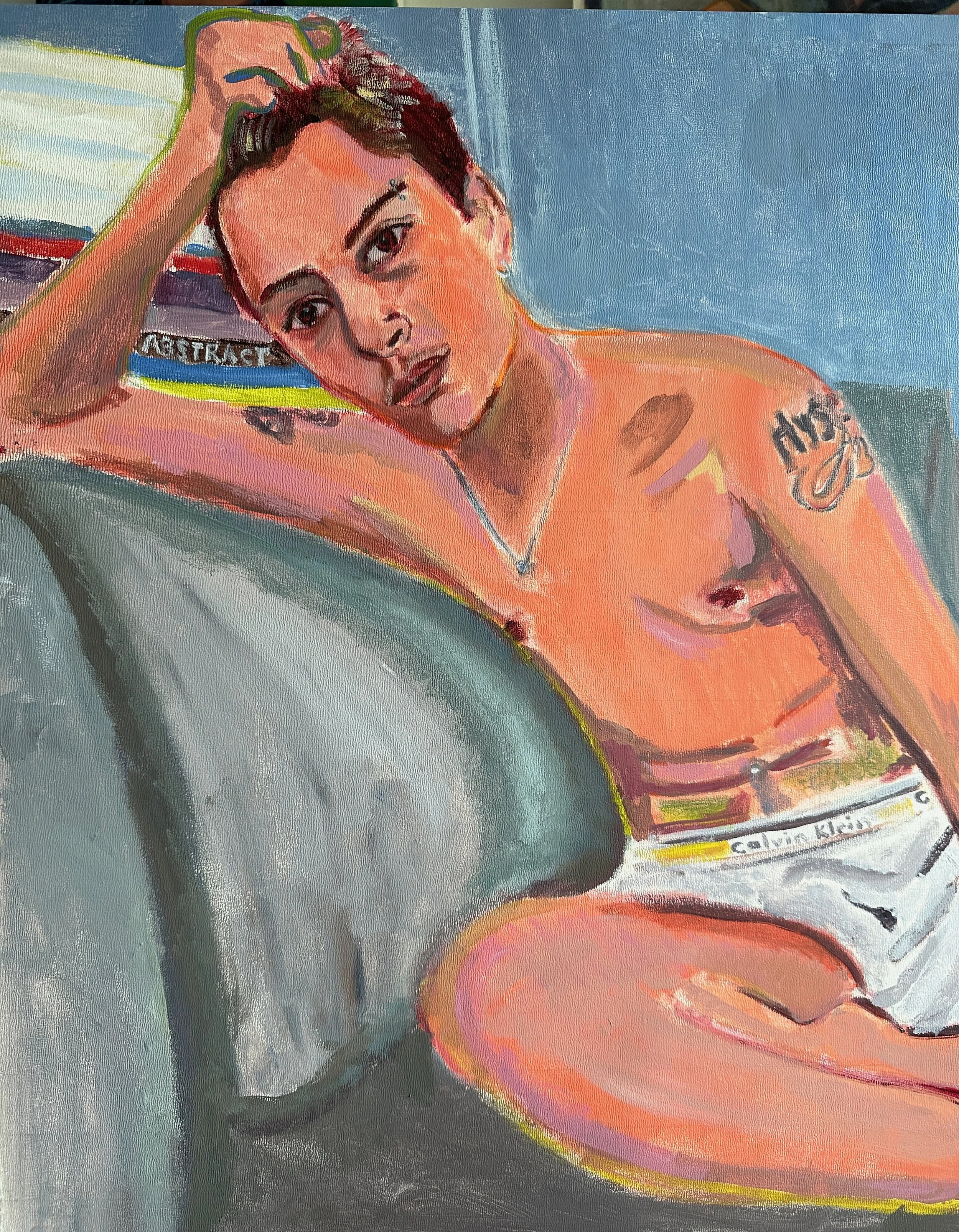 Hysteric Angel (2024) Acyrlic on Wood Panel 16 x 20